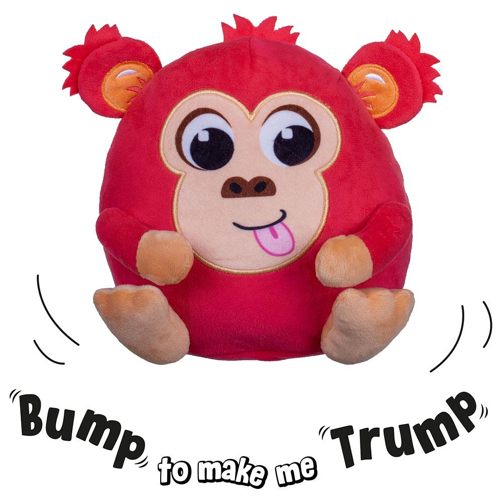 Golden Bear - Windy Bums Soft Toy - Monkey - Red