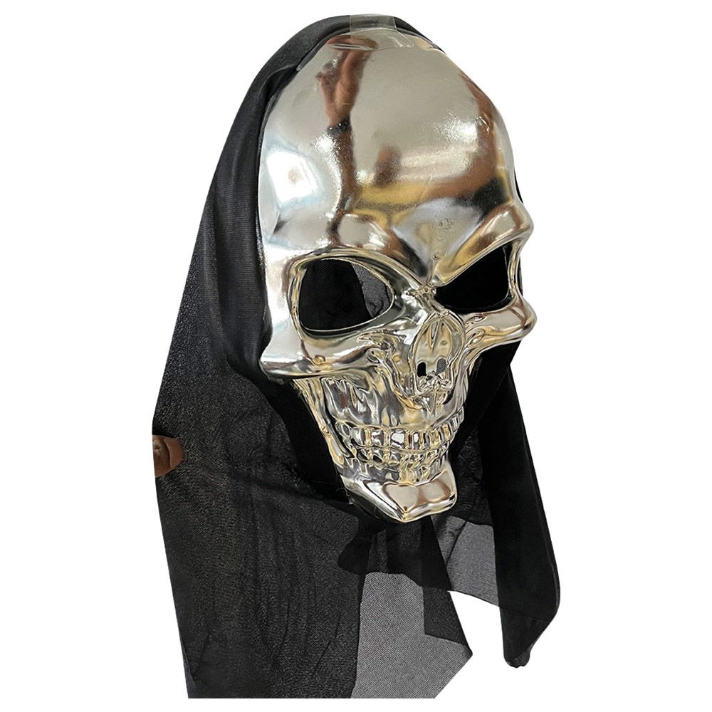 Mad Toys - Silver Skull Mask Halloween Costume Accessory