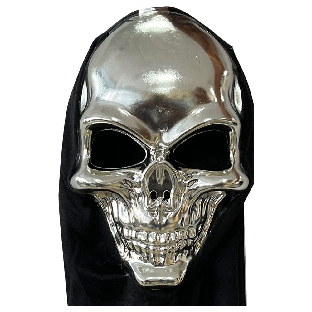 Mad Toys - Silver Skull Mask Halloween Costume Accessory