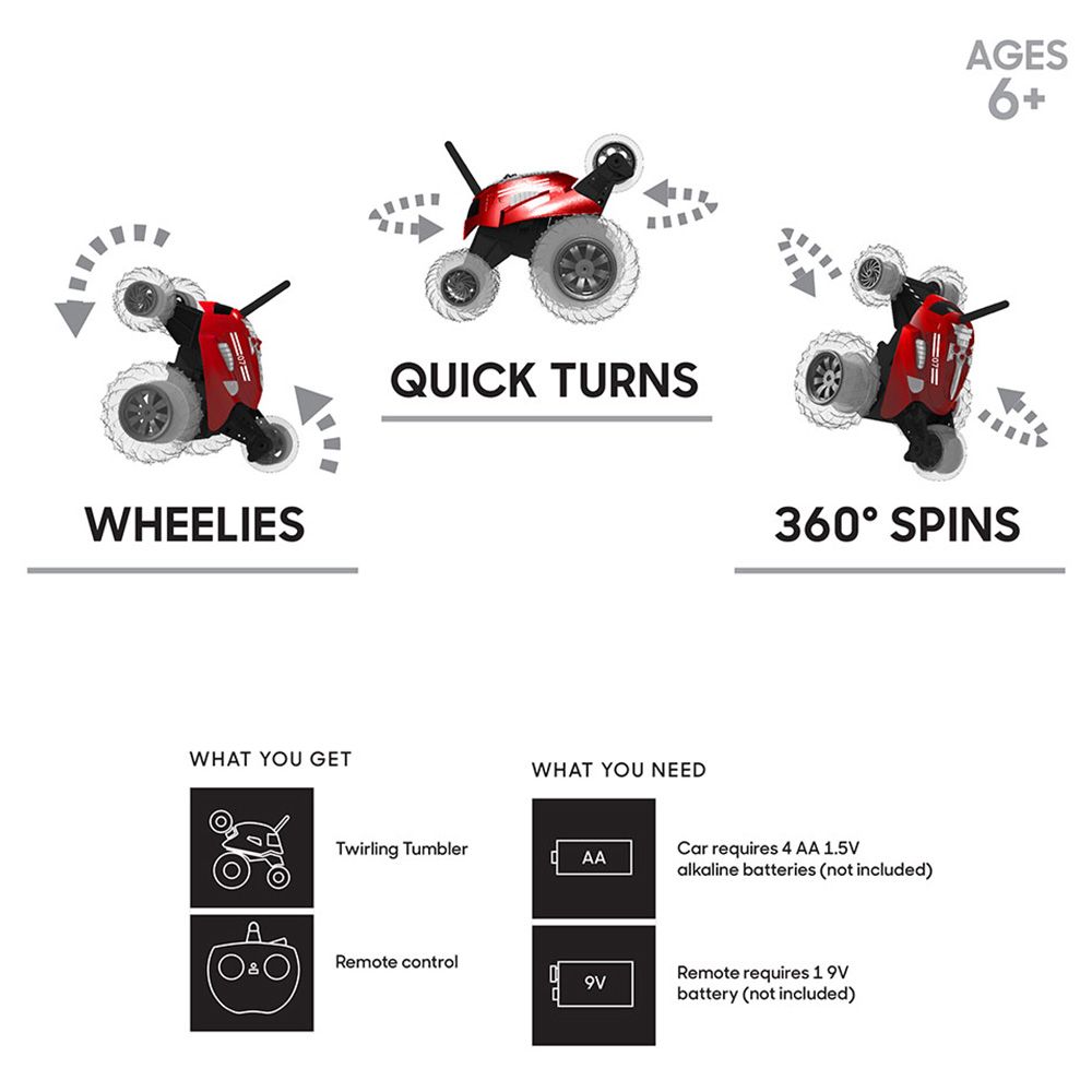صورة أكثر وضوحًا - سيارة دوارة بجهاز تحكم عن بعد Thunder Tumbler