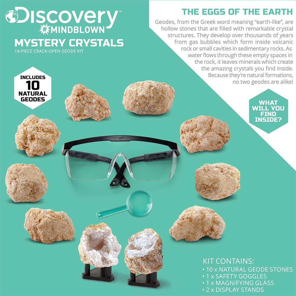 Discovery Mindblown - Mystery Crystals Geode Excavation Science Kit - 14pcs