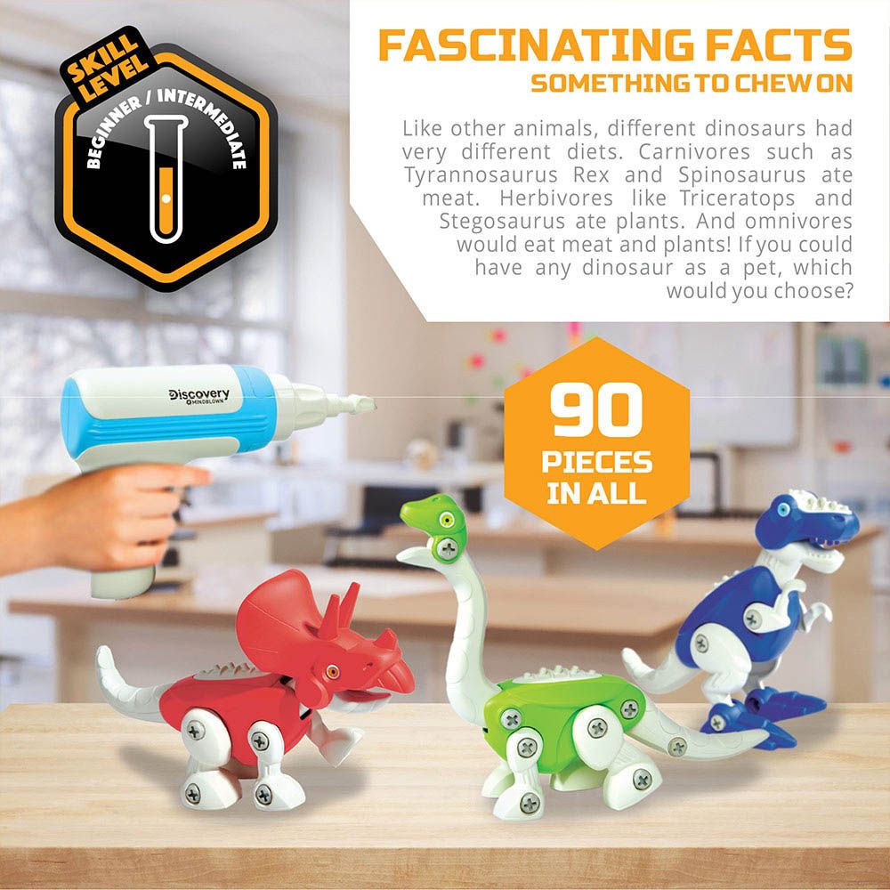 Discovery Mindblown - Dinosaur Construction Action Set - 90pcs