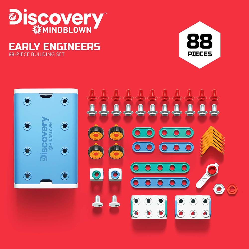 Discovery Mindblown - Toy Early Engineers Building Set - 88 pcs