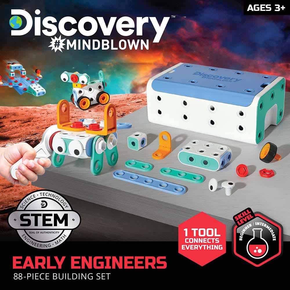 مجموعة بناء مهندسي الألعاب المبكرة من Discovery Mindblown - 88 قطعة