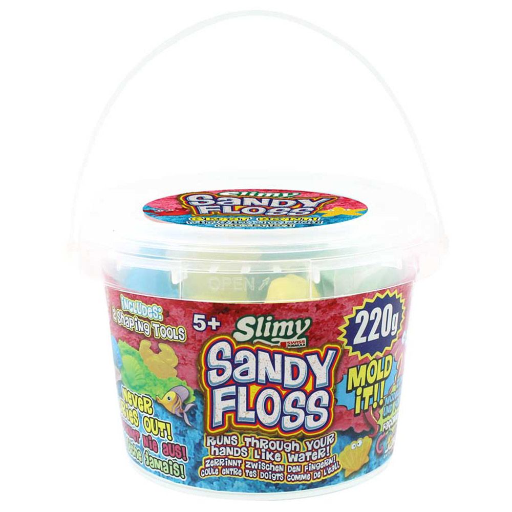 Slimy - Sandy Floss In Bucket W/ 2 Shaping Tools - 220g