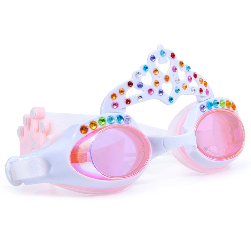 Bling2O - Princess Crown Daisy Swim Goggles - White