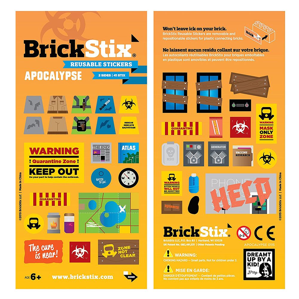 BrickStix - Apocalypse Reusable Stickers