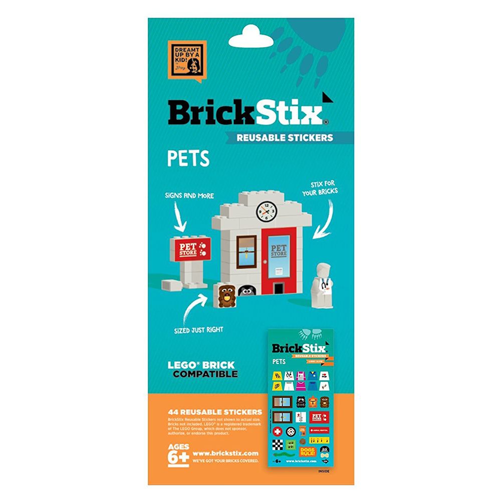 BrickStix - Pets Reusable Stickers