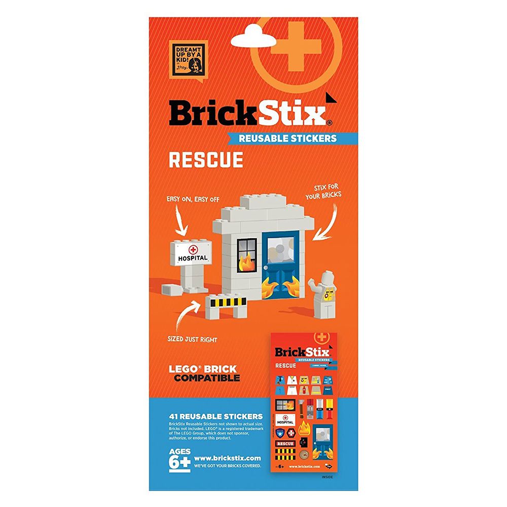 BrickStix - Rescue Reusable Stickers