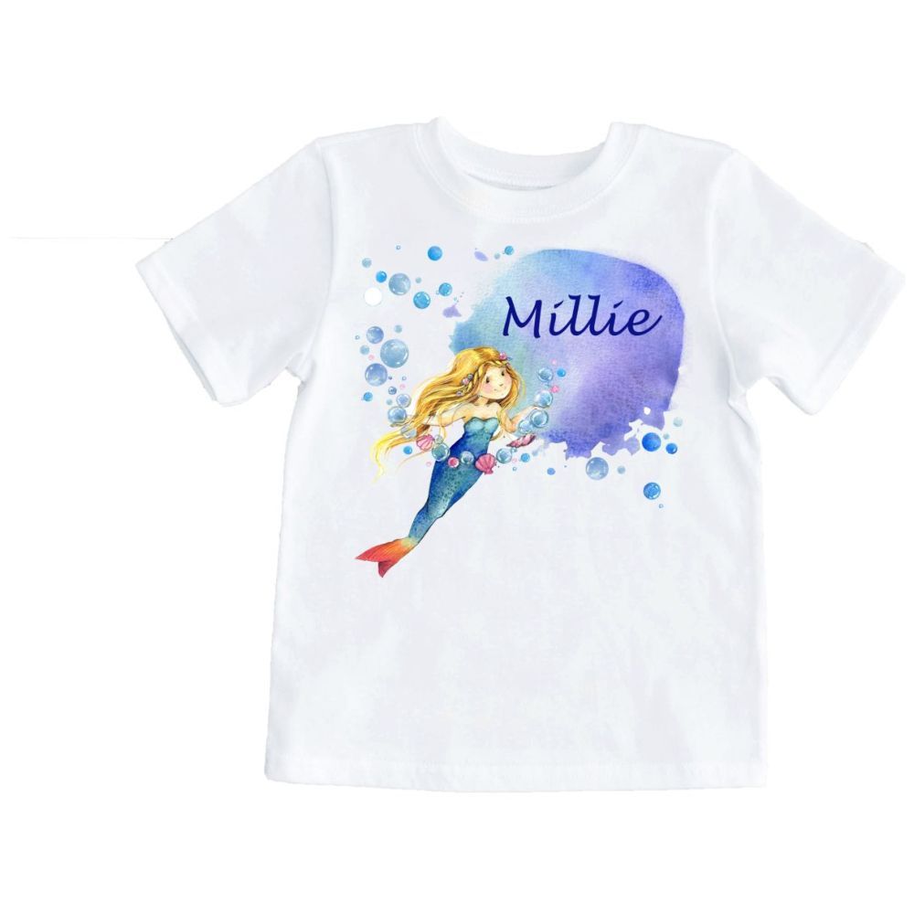 Personalised Kid's Mermaid Tee