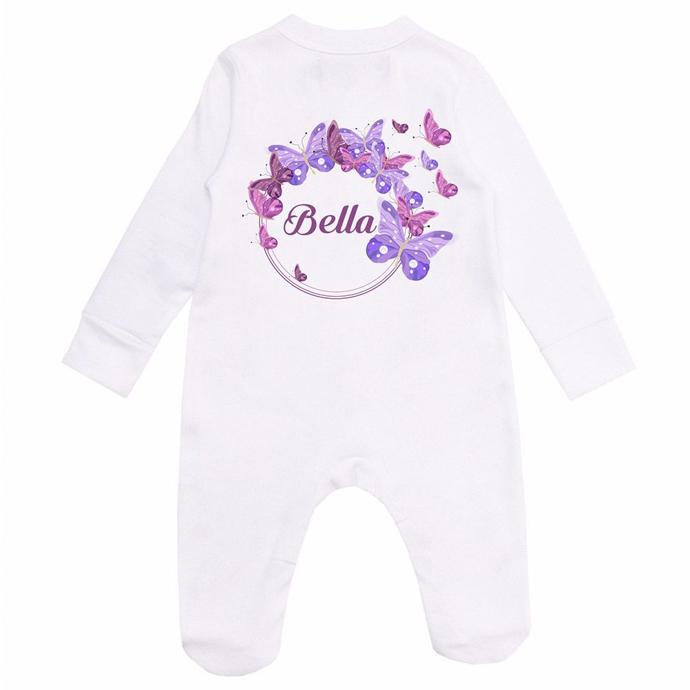 Mini Plum - Personalised Purple Butterfly Baby Set 7pcs