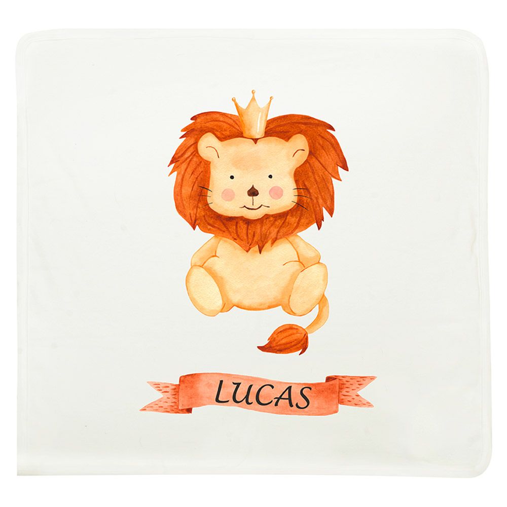 Mini Plum - Personalized Lion 7pc-Set - White