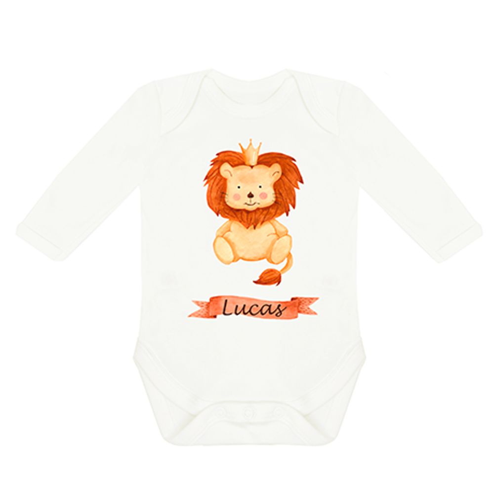 Mini Plum - Personalized Lion 7pc-Set - White