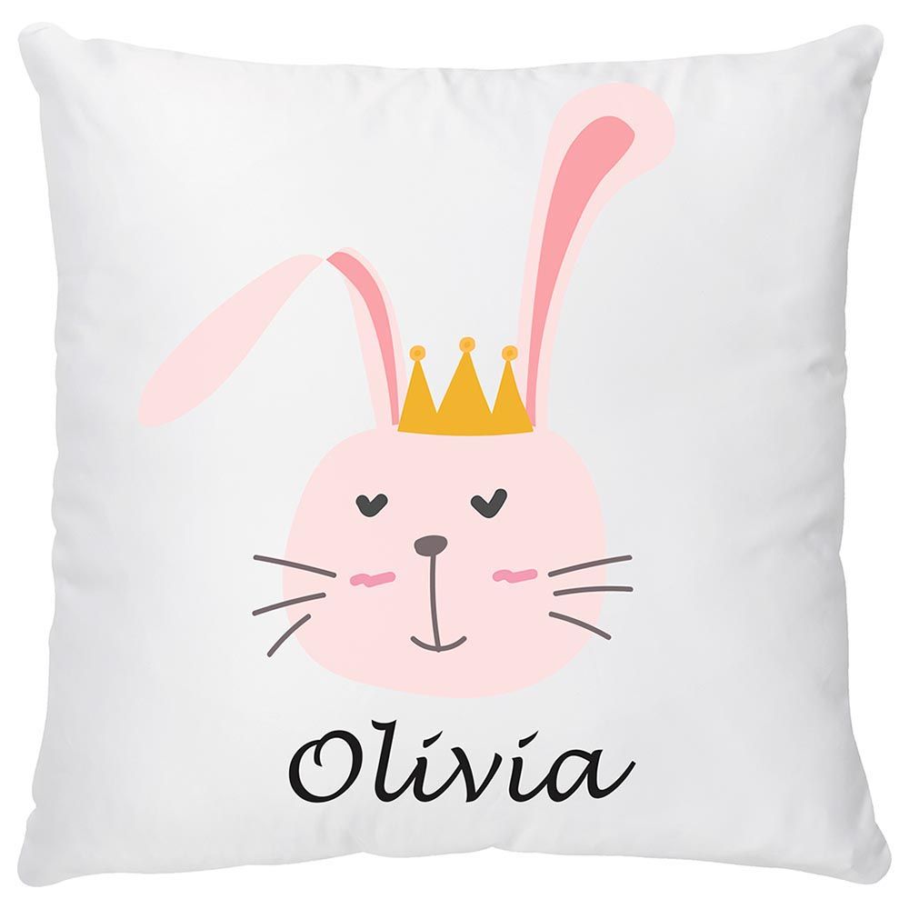 Mini Plum - Cushion Cover - Bunny Princess - White