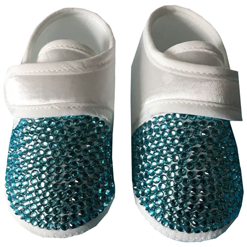 Mini Plum - Crystal Baby Boy Shoes - Blue 