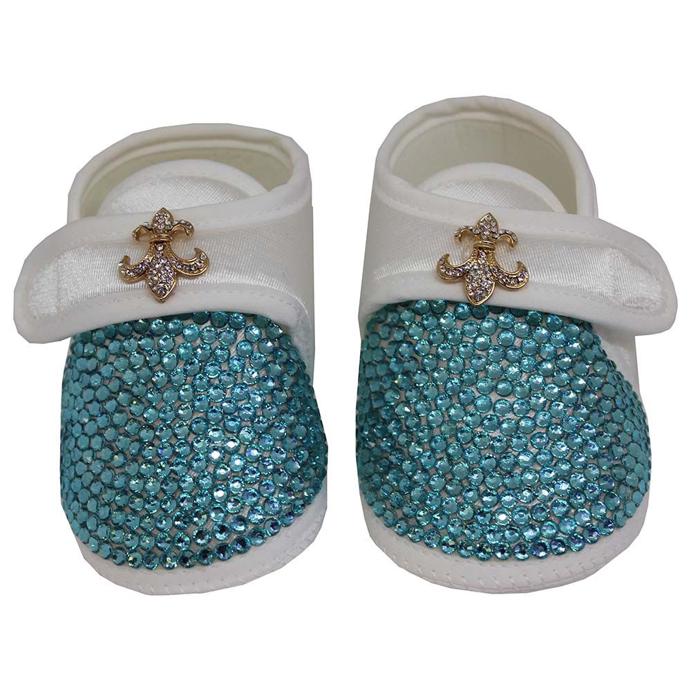 Mini Plum - Sailor Crystal Shoes & Bow Tie Set - Blue