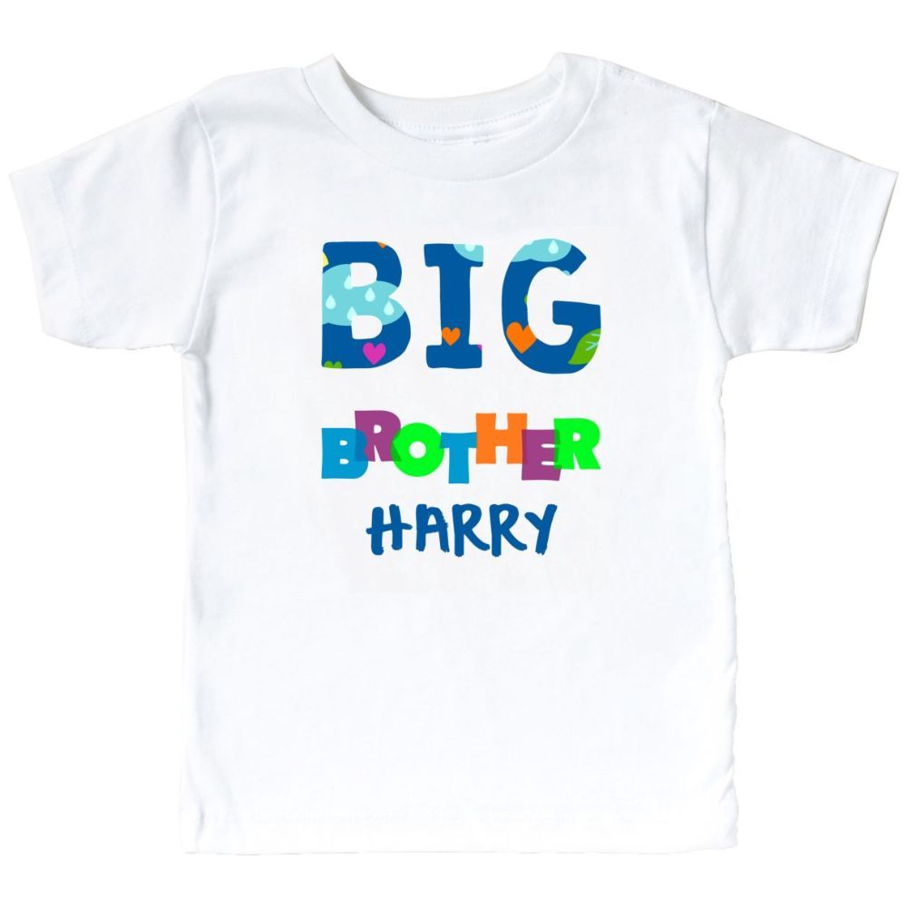 Mini Plum - Personalised Big Brother Boys T-Shirt