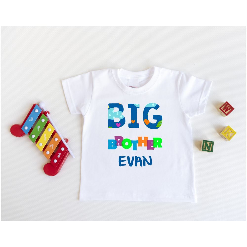 Mini Plum - Personalised Big Brother Boys T-Shirt