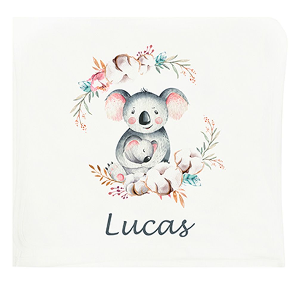 Mini Plum - Personalized Koala 7pc-Set - White