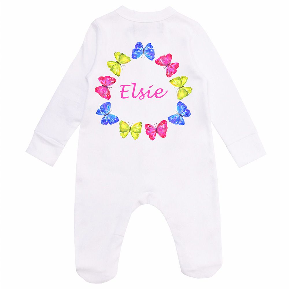 Mini Plum - Personalised Butterfly Newborn Baby Set 3pcs