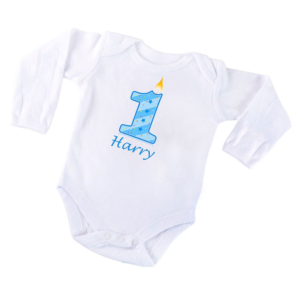 Mini Plum - 1St Birthday Onesie - White