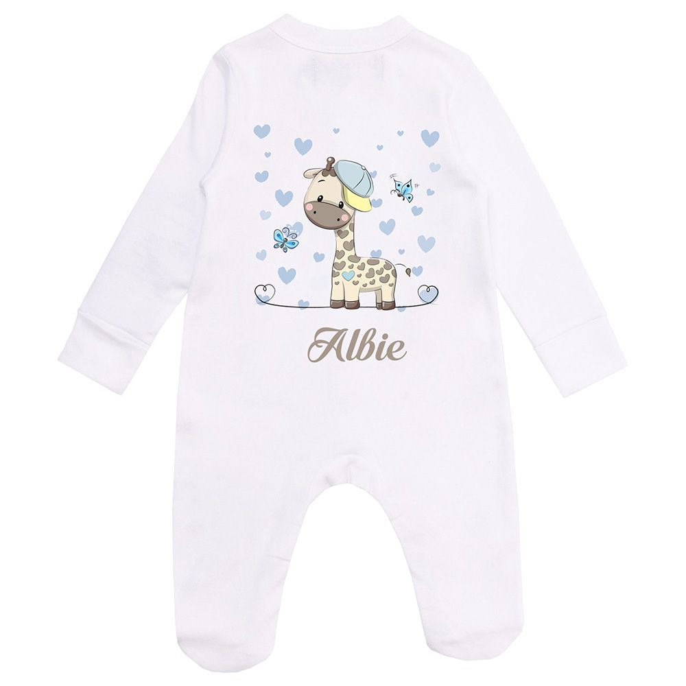 Mini Plum - Personalised Baby Sleepsuit- Graff