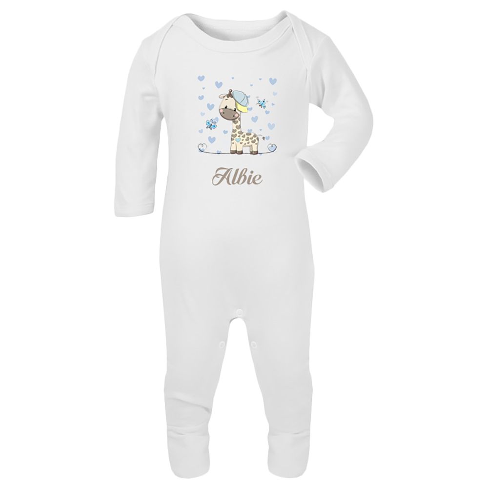 Mini Plum - Personalised Baby Sleepsuit- Graff