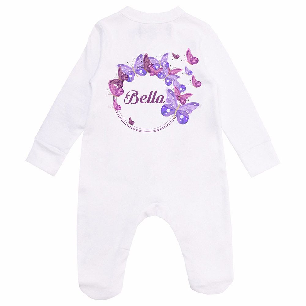 Mini Plum - Personalised Purple Butterfly Baby Set 3pcs