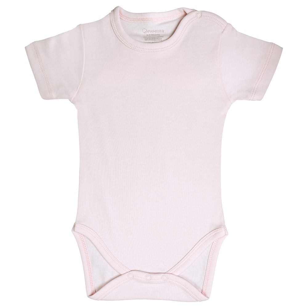 Mini Plum - Angel Wings Short Sleeves Bodysuit - Pink