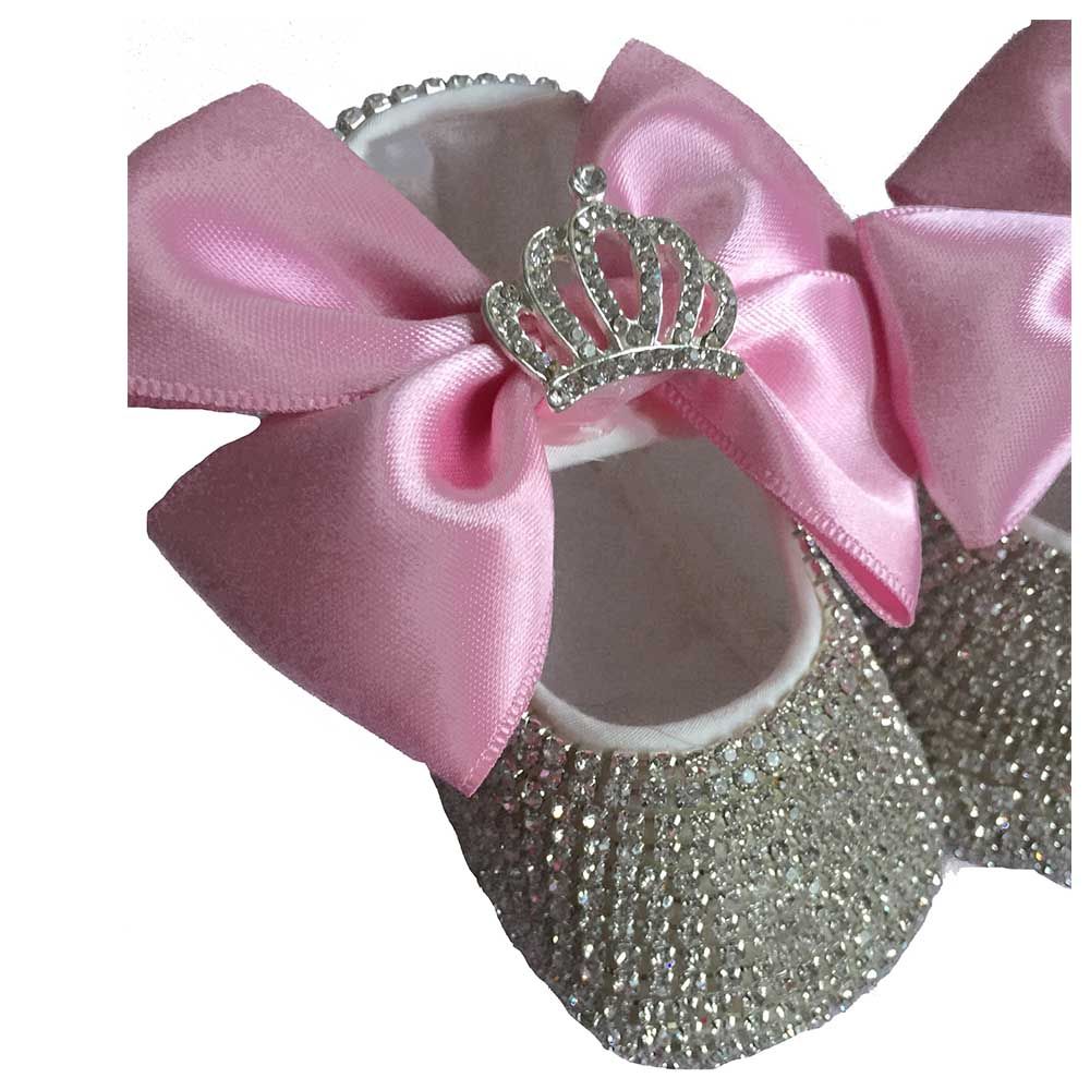 Mini Plum - Crystal Princess Shoes And Headband Pink