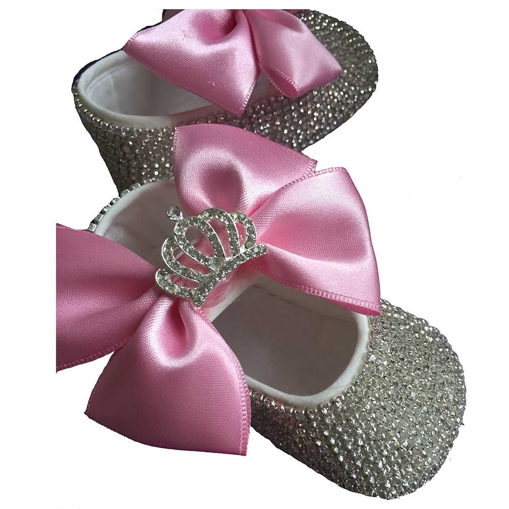 Mini Plum - Crystal Princess Shoes And Headband Pink