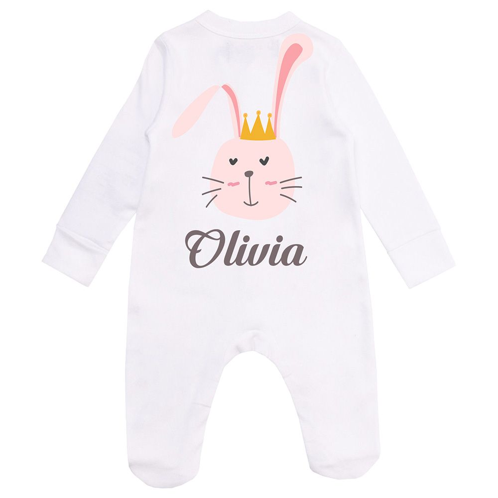 Mini Plum - Pink Bunny Personalised Baby Set 3 Pieces