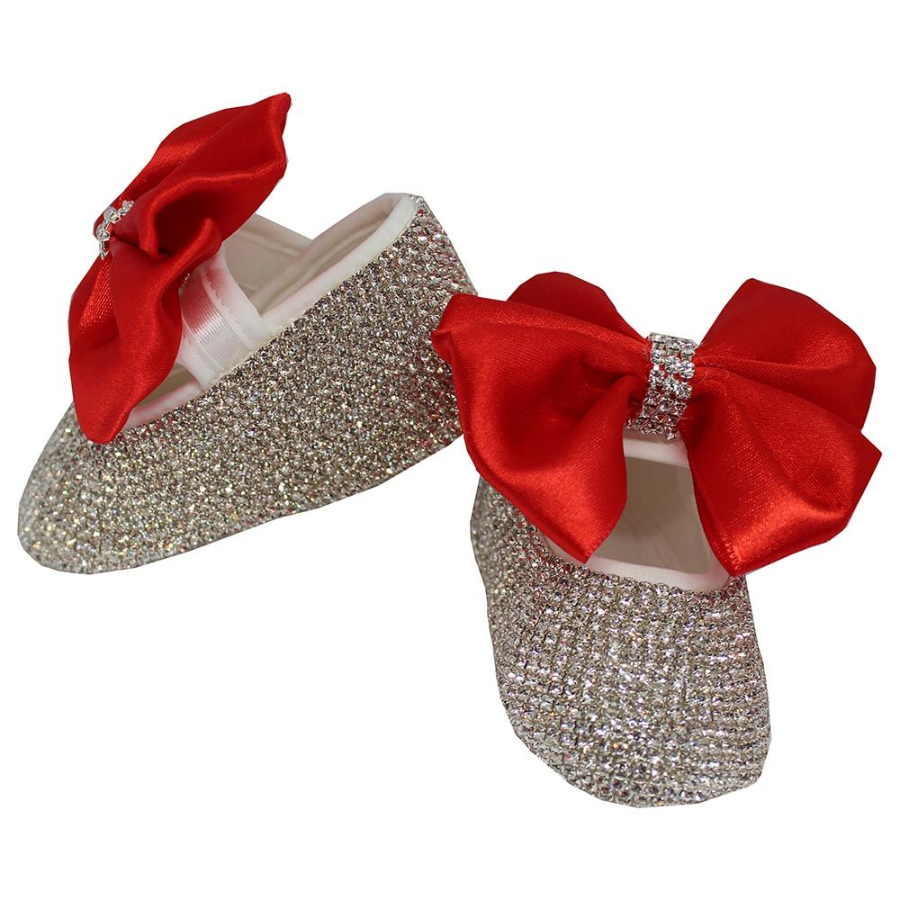 Mini Plum - Bling Shoes And Headband - Red