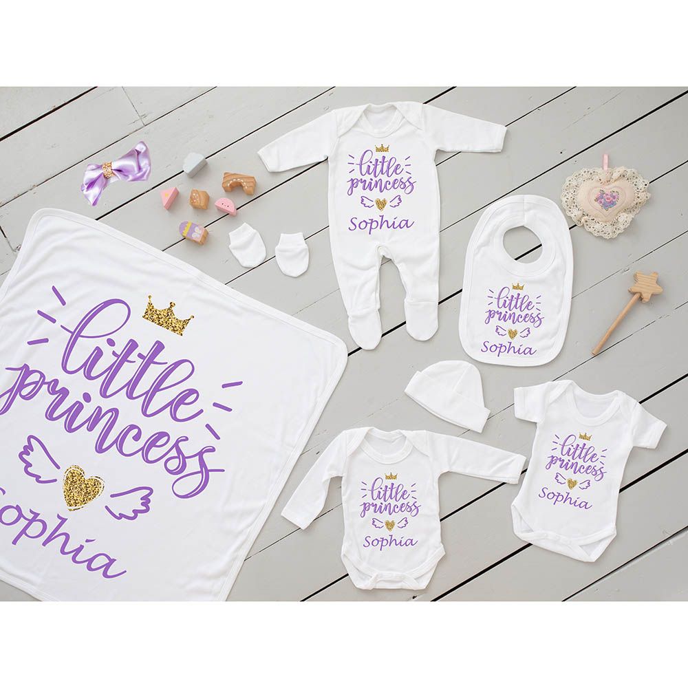 Mini Plum - 8pc-Set - Personalised Princess Outfit - White