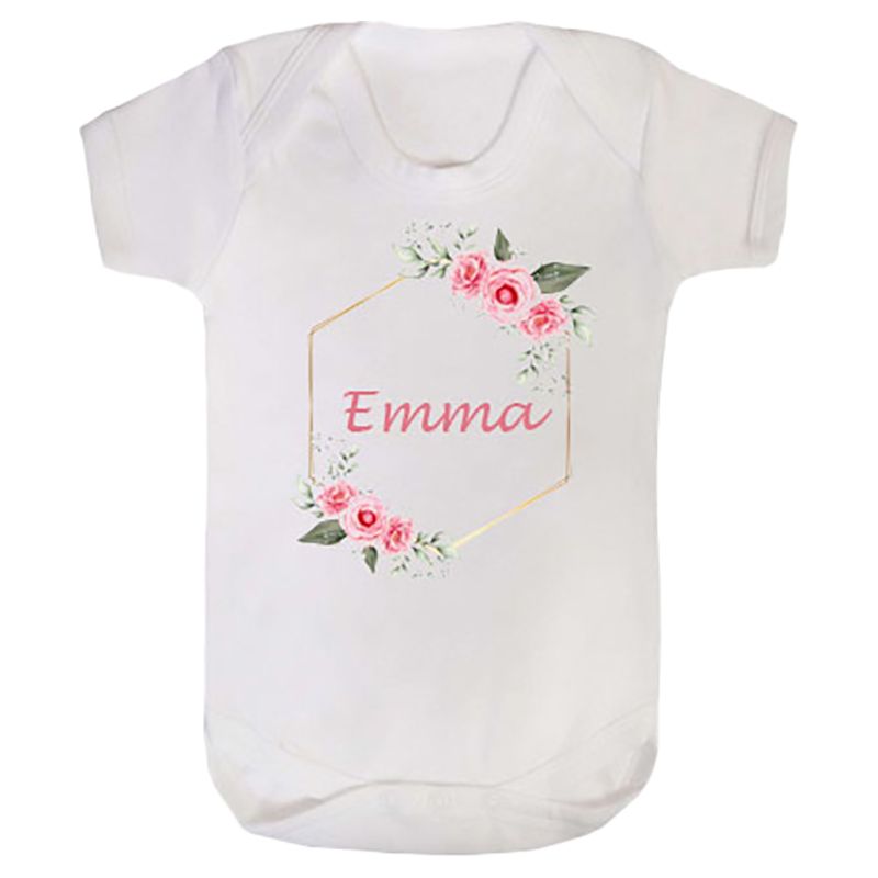 Mini Plum - Personalised Flower With Name Bodysuit