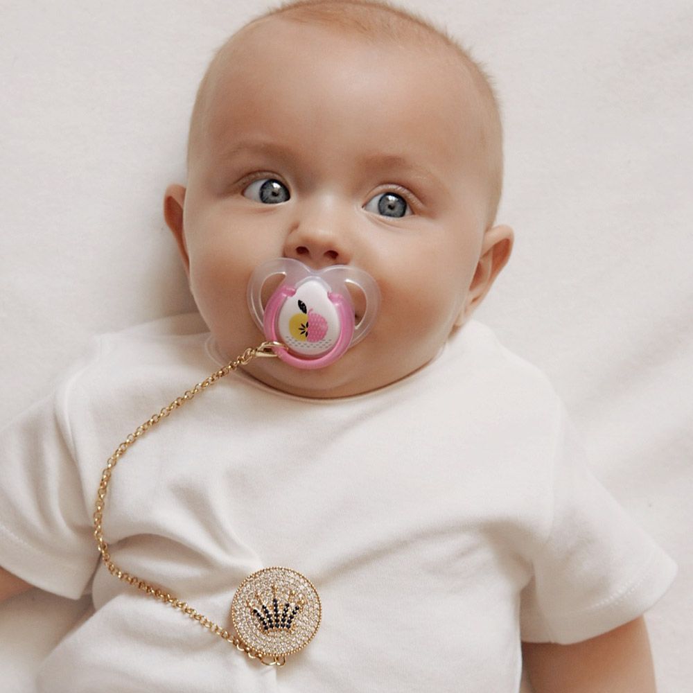 Mini Plum - Royal Pacifier Clip Holder - Gold