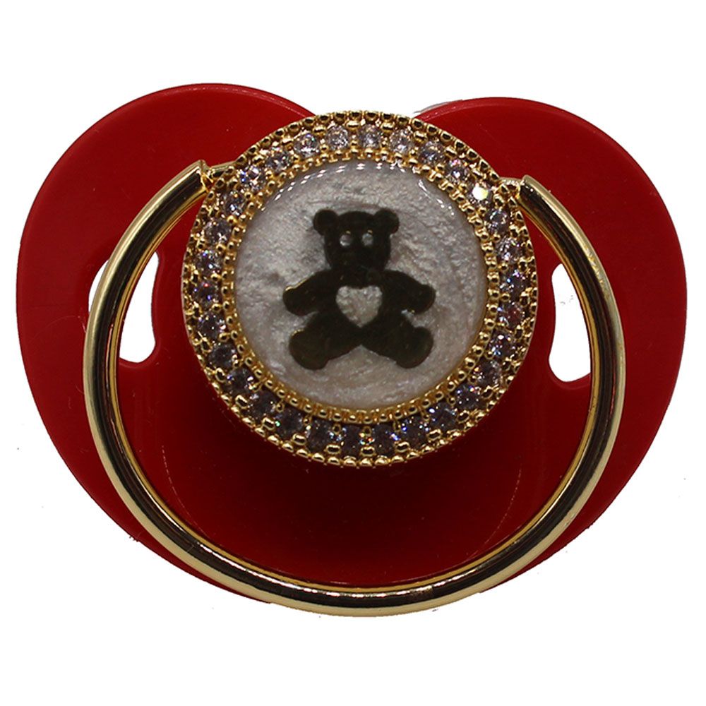 Mini Plum - Teddy Pacifier - Red