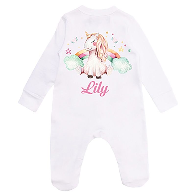 Mini Plum - Personalized Unicorn 3pc-Set - White