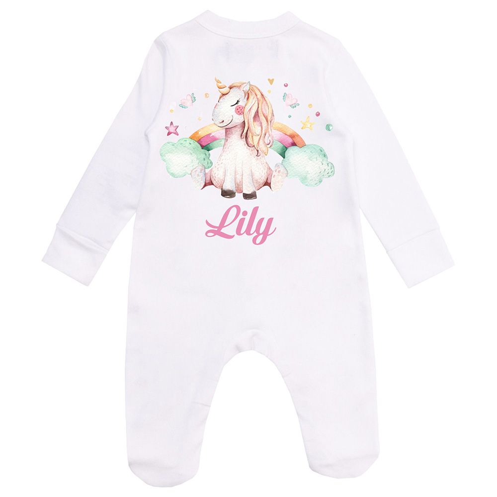 Mini Plum - Unicorn Personalised Newborn Baby Set 7 Pieces