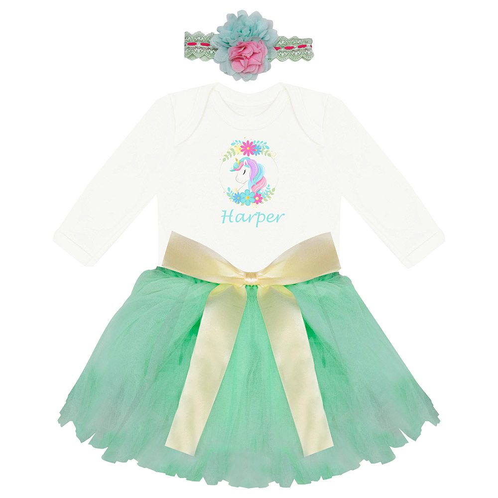 Mini Plum - Unicorn Personalized Baby Tutu Set