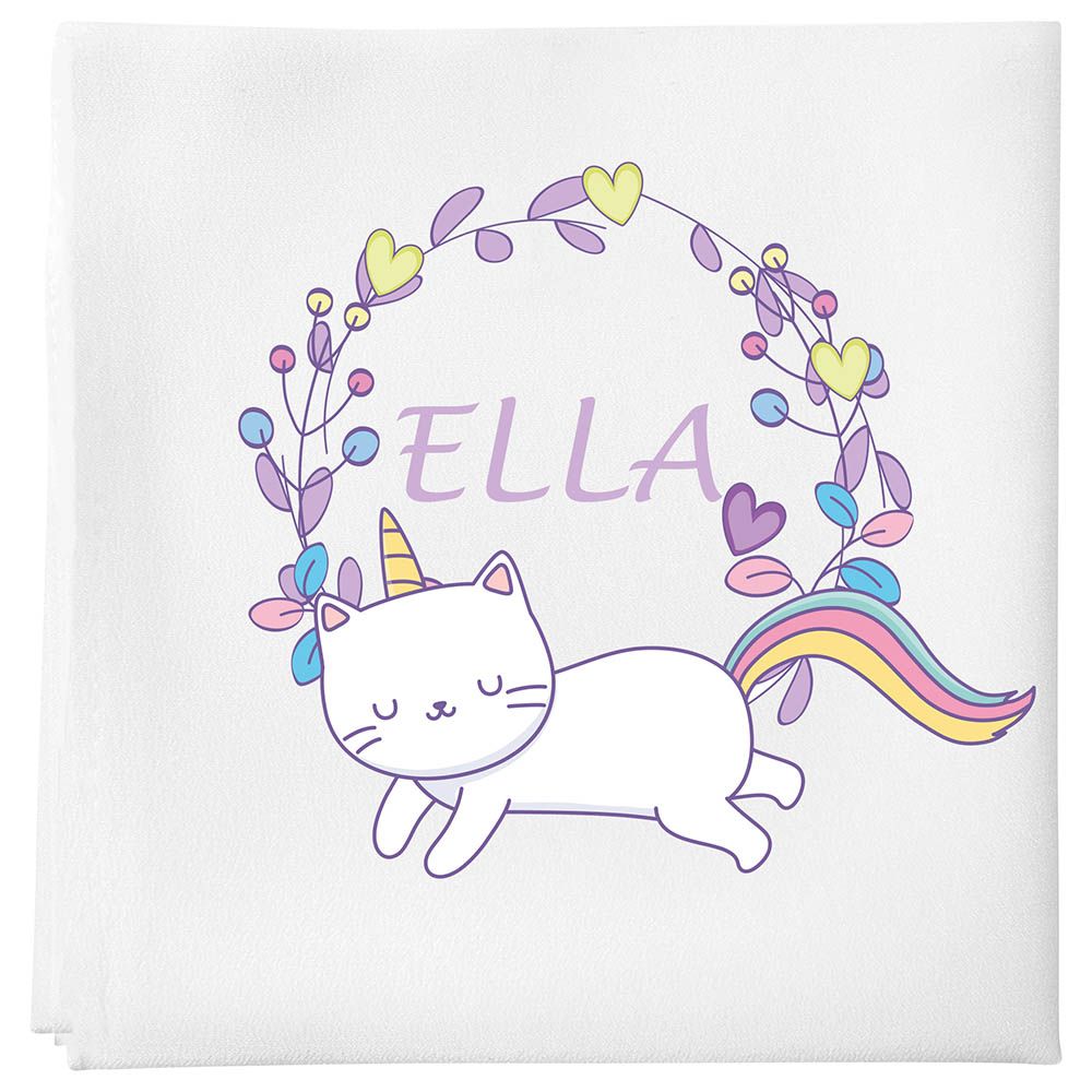 Mini Plum - Personalised Baby Blanket - Unicorn Kitty