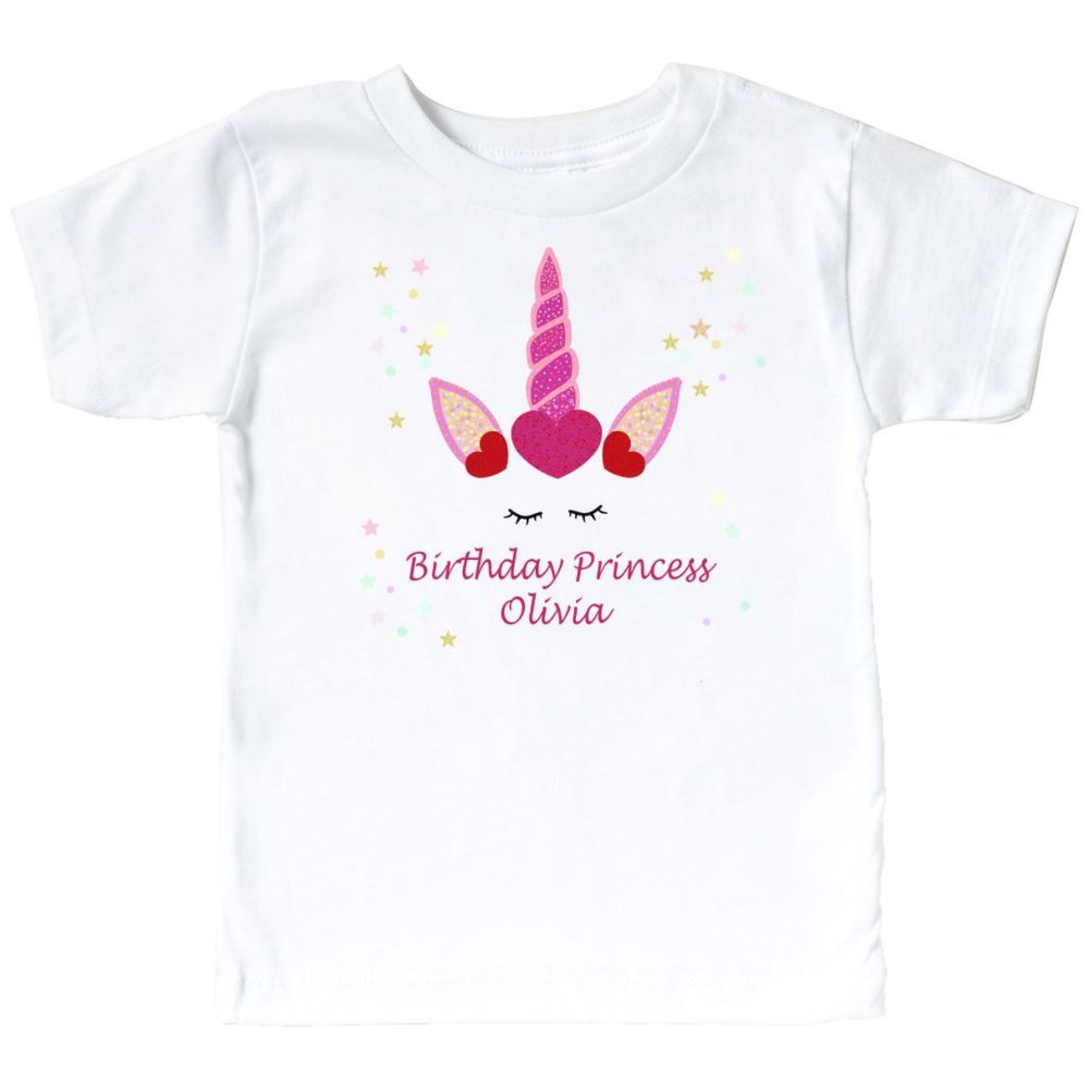 Mini Plum - Personalised Unicorn Girls T-Shirt