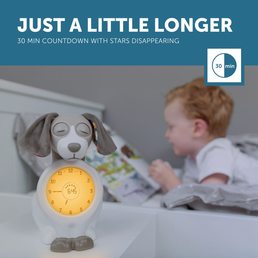 ZAZU - Davy The Dog Sleeptrainer W/ Nightlight - Taupe