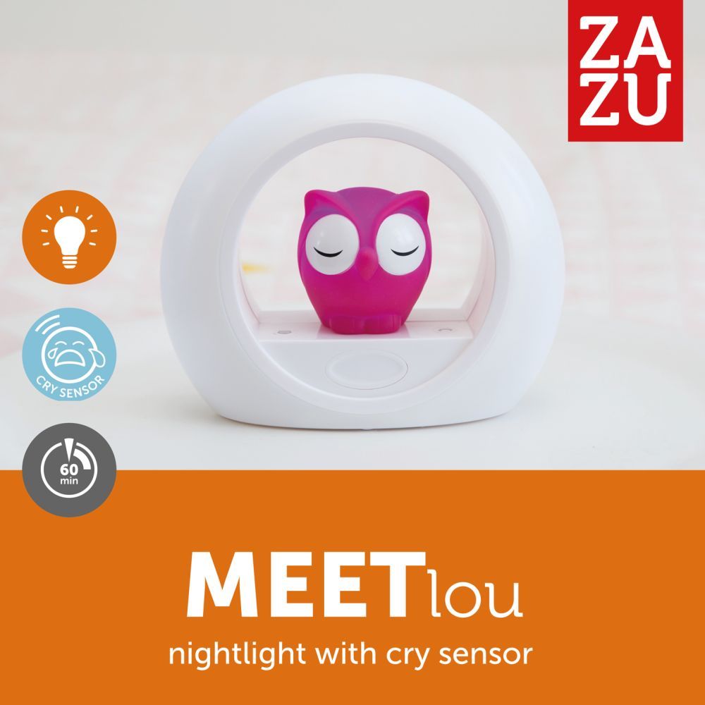 ZAZU - Lou the Owl Nightlight - Pink