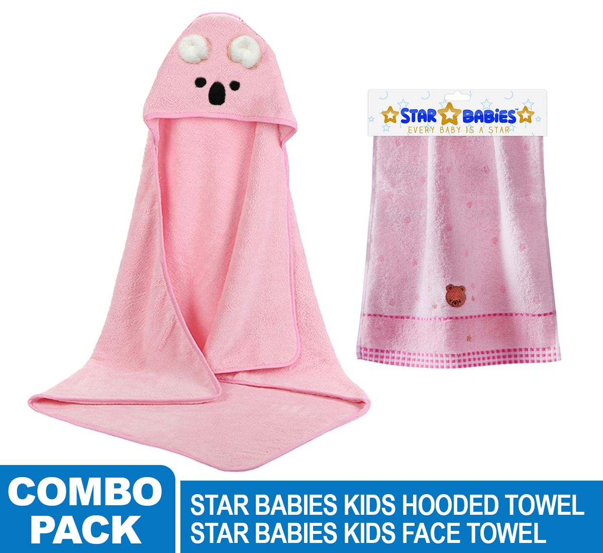 Star Babies - Hooded Towel, Face towel - Design May Vary