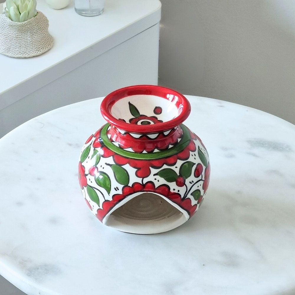 Fyrouzi - Ceramic Hand Painted Floral Oil Burner