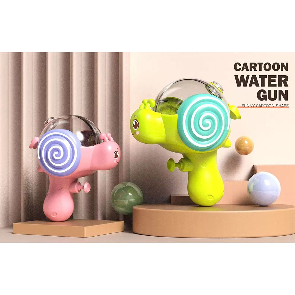 Stem - Fun And Funny Cartoon Shape Water Gun 1pc - Pink/Green - Color May Vary