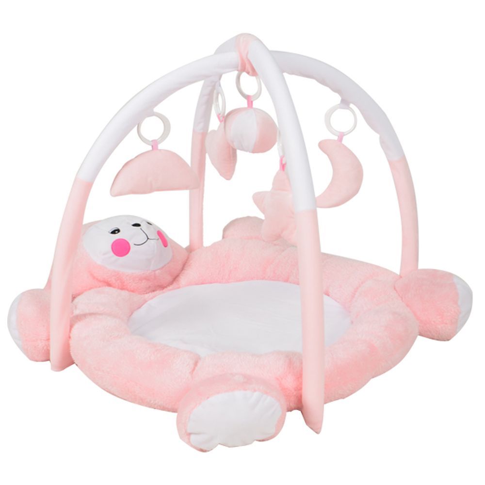 Kiko - Baby Velvet Playmate With Toys - Sheep - Pink