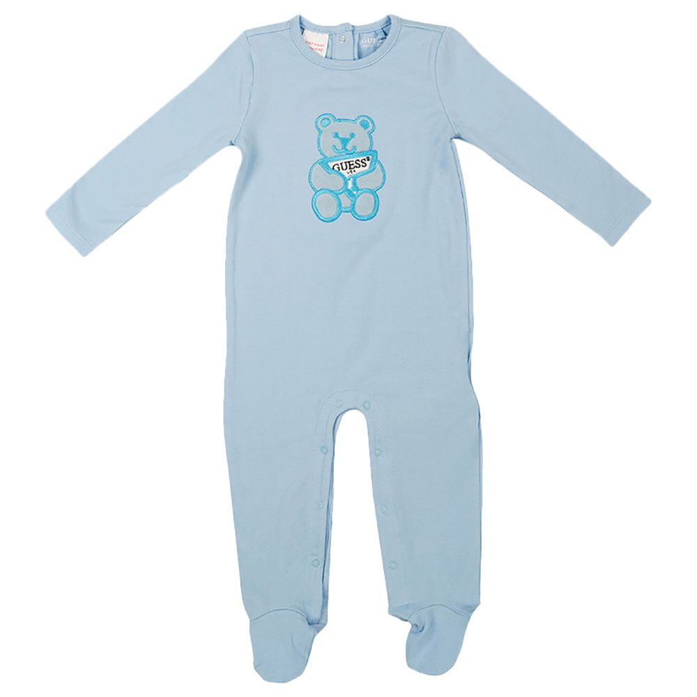 Guess - Stretch Jersey Sleepsuit - Frosted Blue