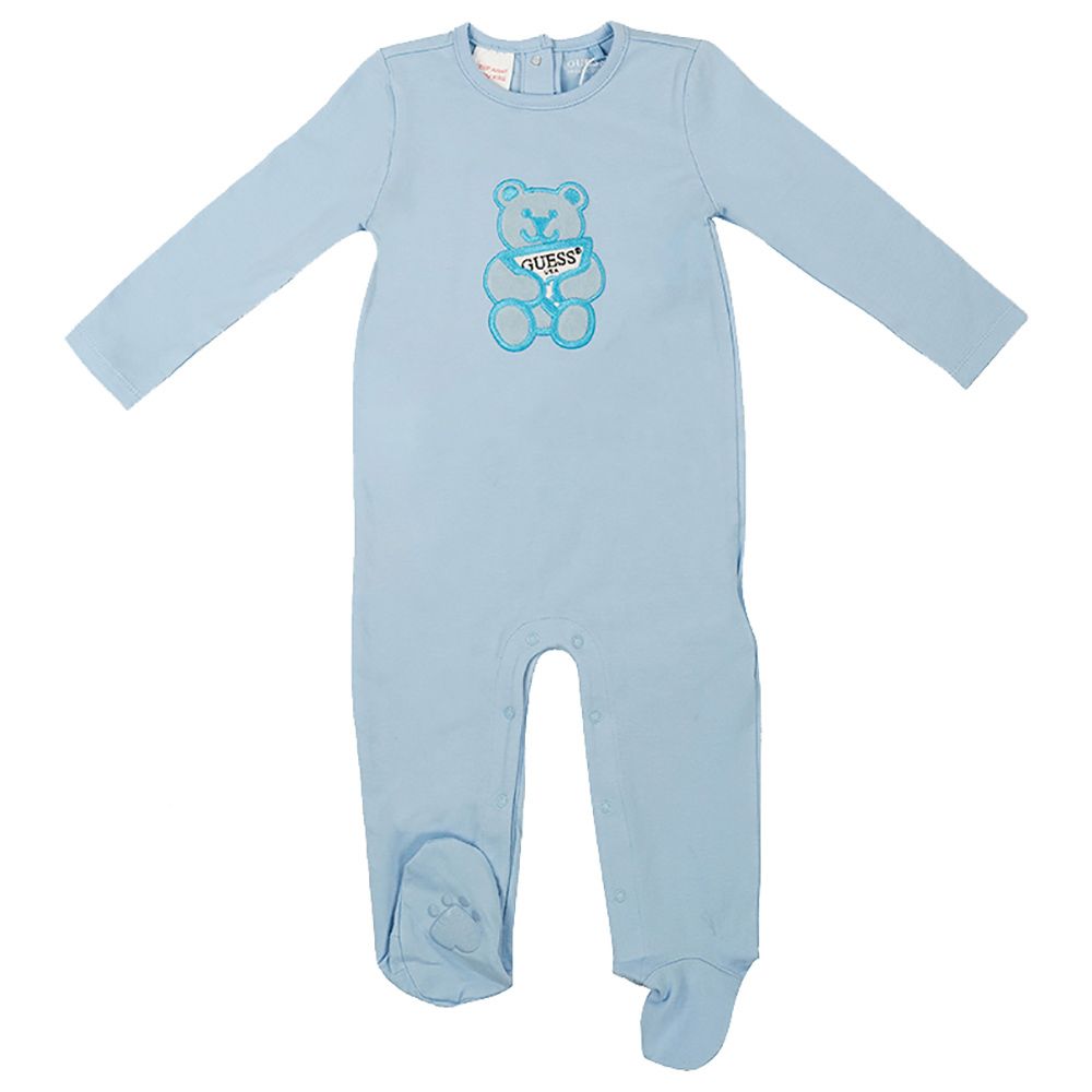 Guess - Stretch Jersey Sleepsuit - Frosted Blue